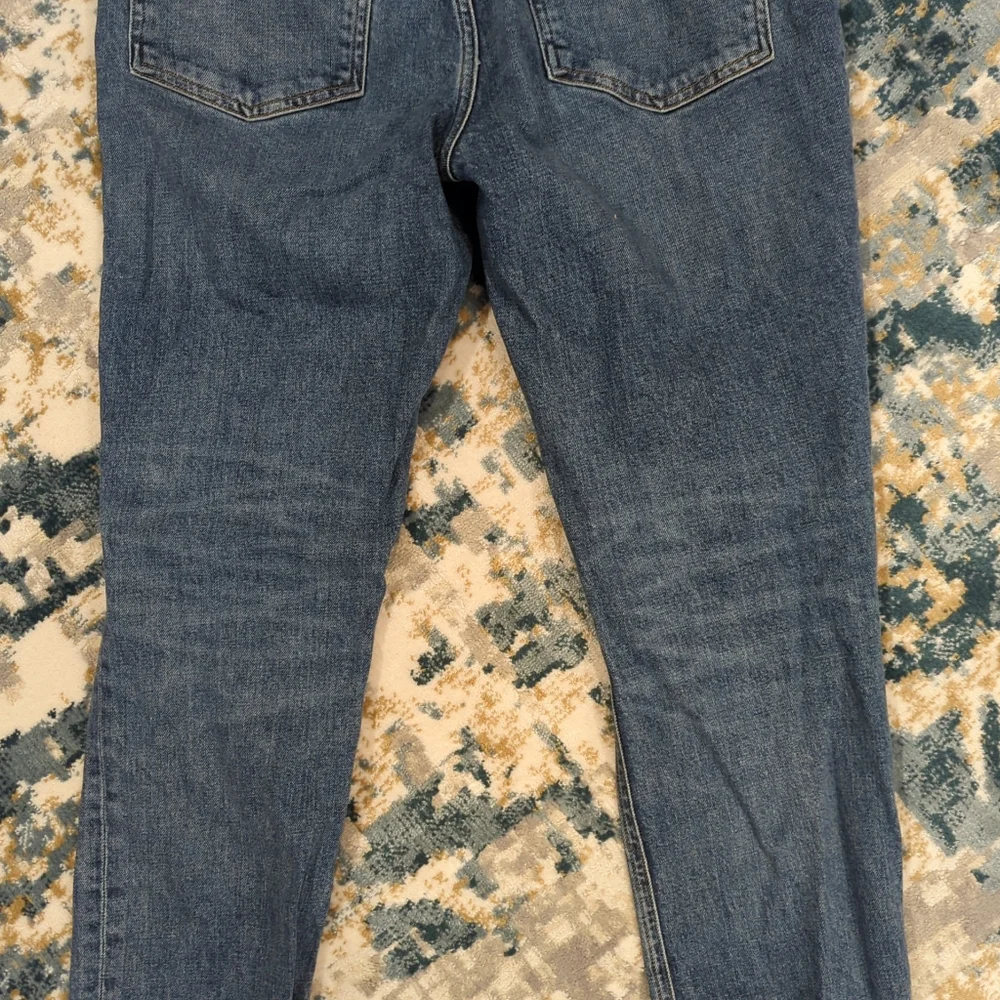 AGOLDE Willow Mid Rise Slim Straight Blue Jeans - Women's 28 Classic Basic Denim - Picture 8 of 14